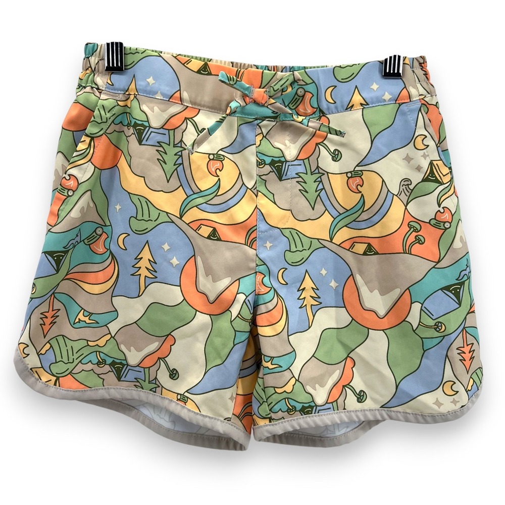 Columbia Kids Youth Size M 10-12 Outdoor Adventure Print Elastic Waist Shorts